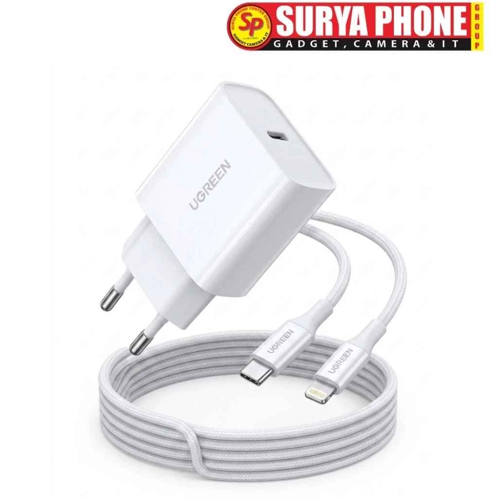 UGREEN CHARGER SET 20W PD TIPE LIGHTNING